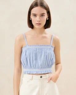 Loeffler Randall Maggie Green Floral Cinched Camisole