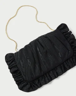 Loeffler Randall Mavis Raffia Ruffle Clutch