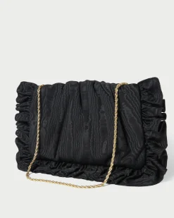 Loeffler Randall Mavis Raffia Ruffle Clutch
