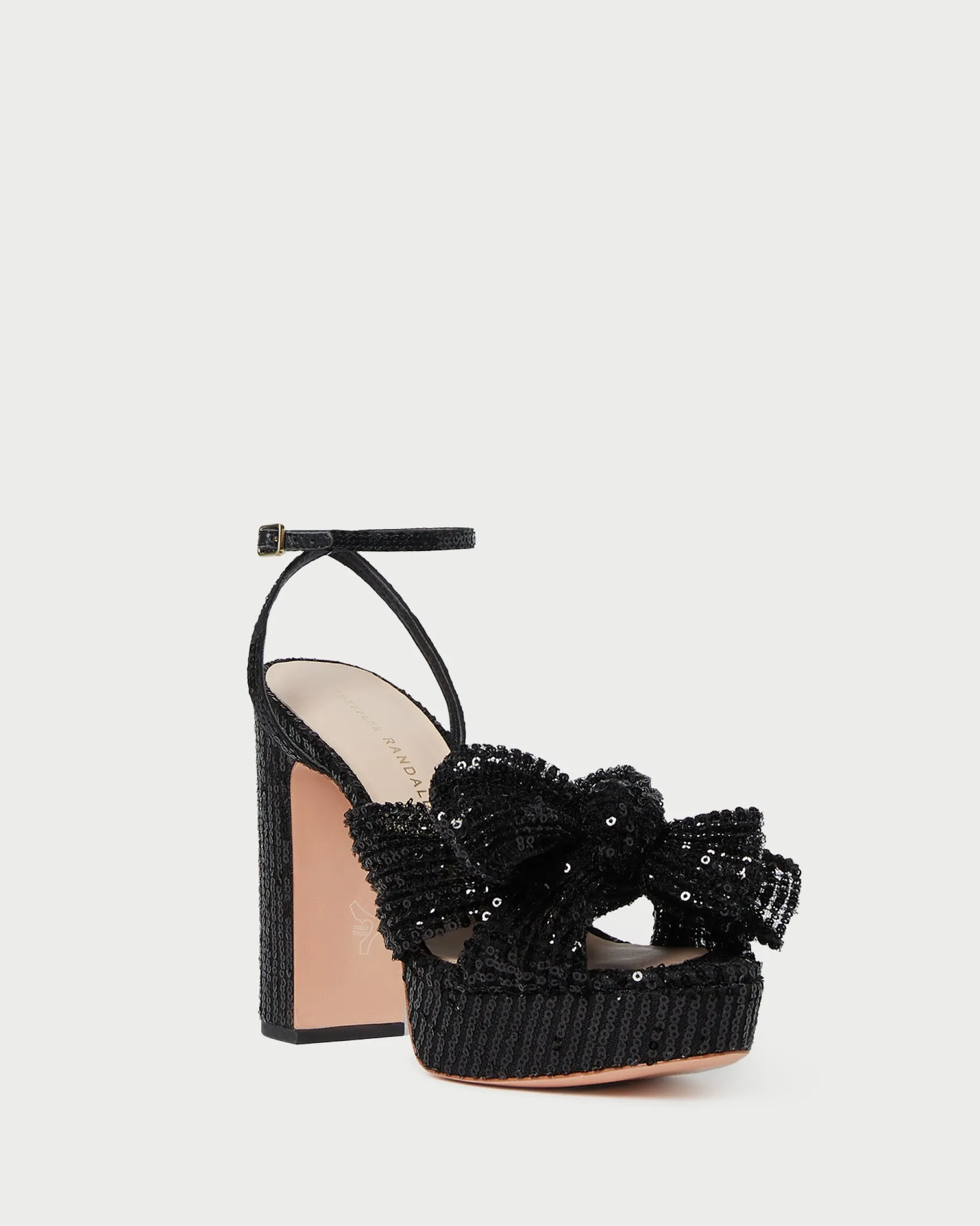 Loeffler Randall Natalia Blue Floral Bow Heel