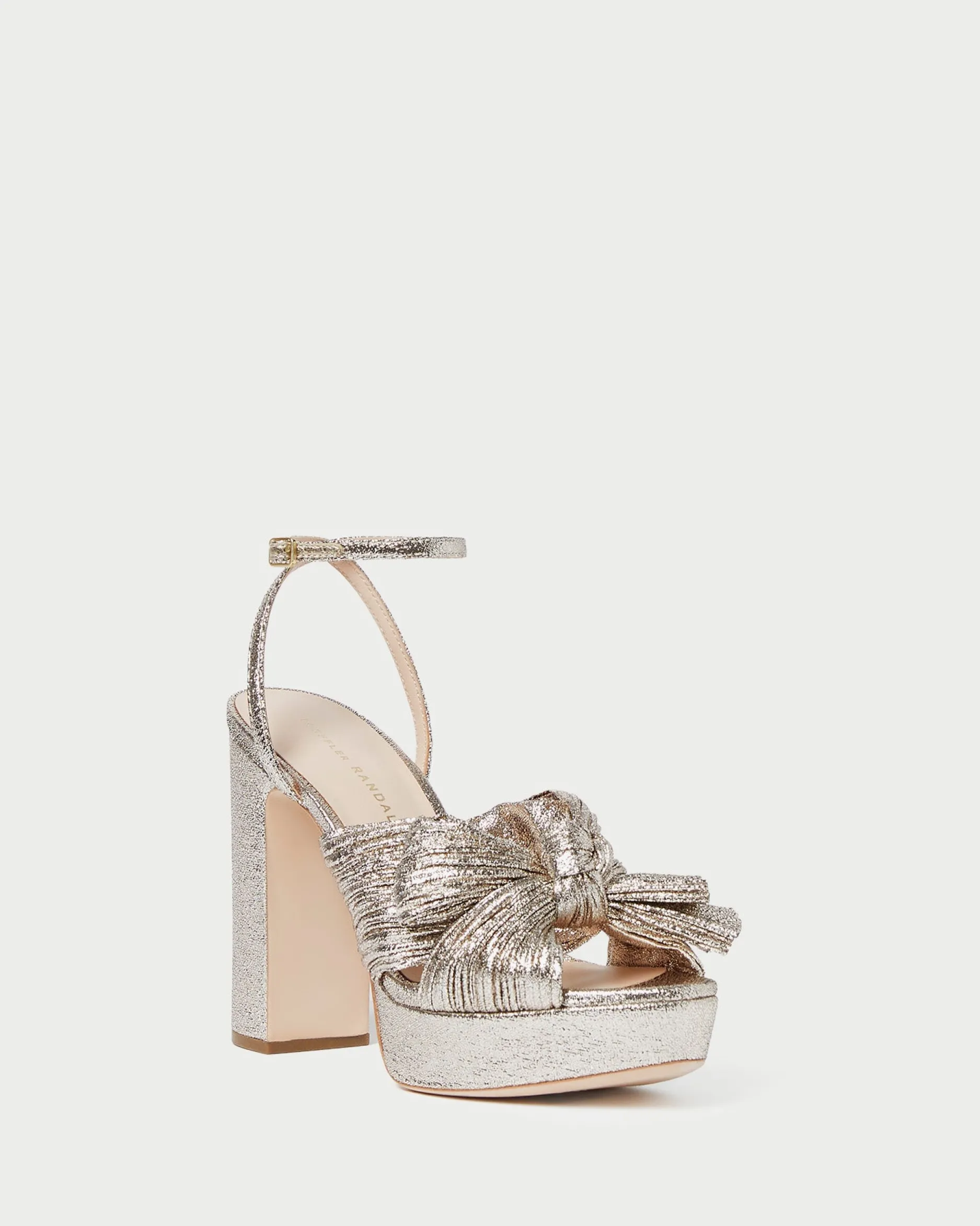 Loeffler Randall Natalia Blue Floral Bow Heel