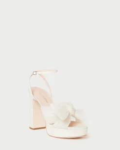 Loeffler Randall Natalia Blue Floral Bow Heel