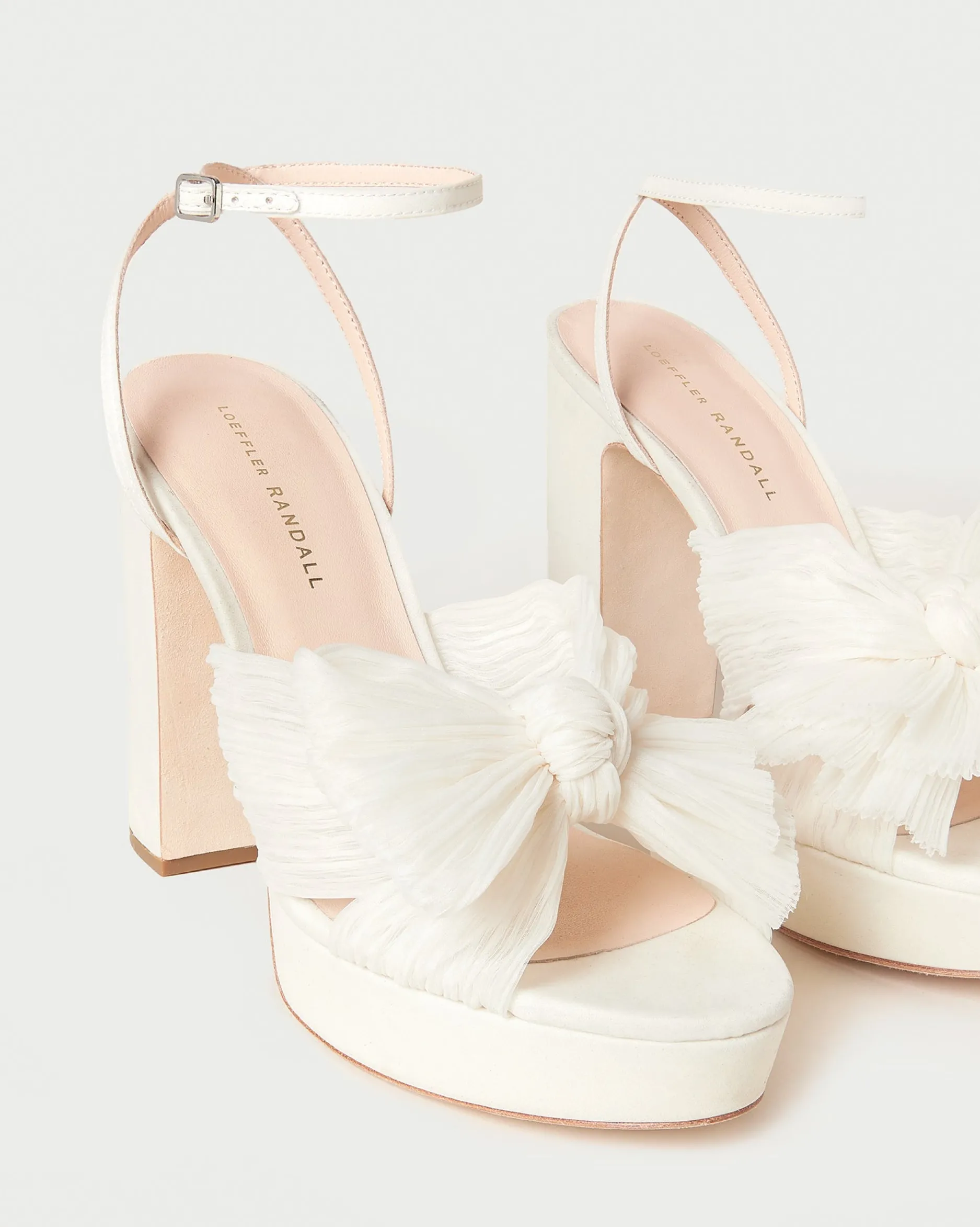 Loeffler Randall Natalia Blue Floral Bow Heel