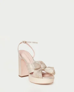 Loeffler Randall Natalia Blue Floral Bow Heel
