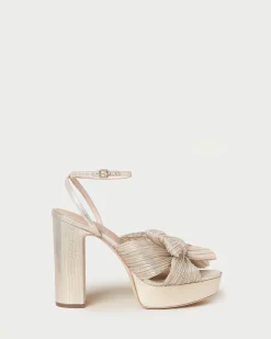 Loeffler Randall Natalia Blue Floral Bow Heel