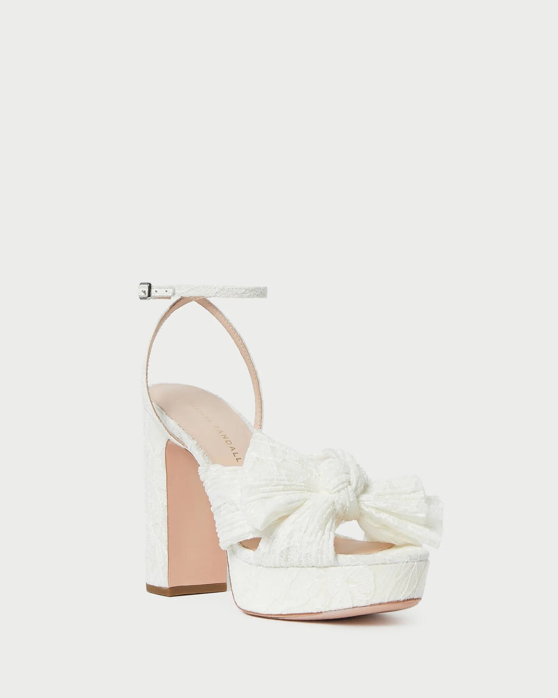 Loeffler Randall Natalia Blue Floral Bow Heel