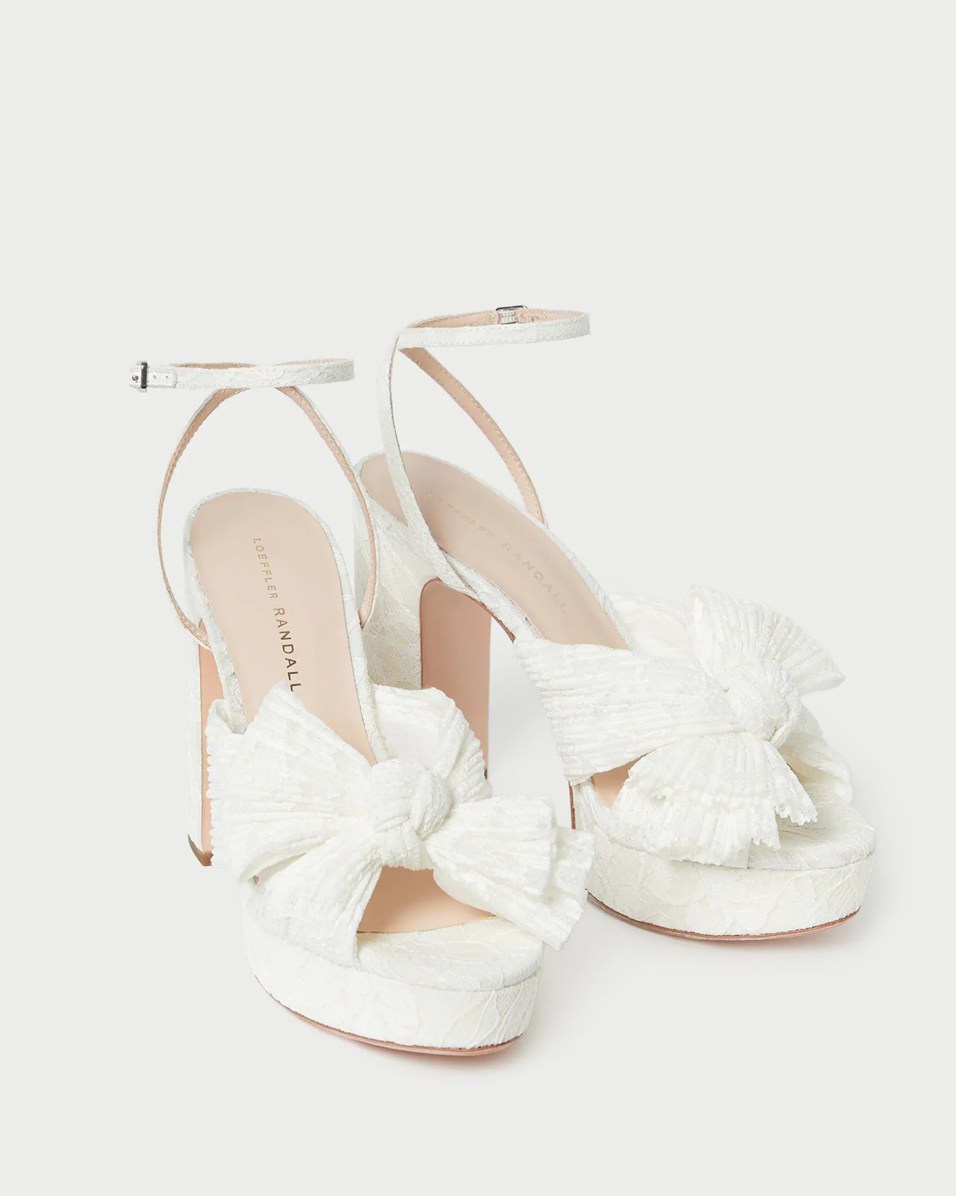 Loeffler Randall Natalia Blue Floral Bow Heel