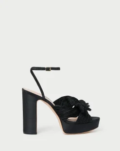 Loeffler Randall Natalia Blue Floral Bow Heel