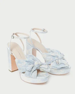 Loeffler Randall Natalia White Lace Bow Heel