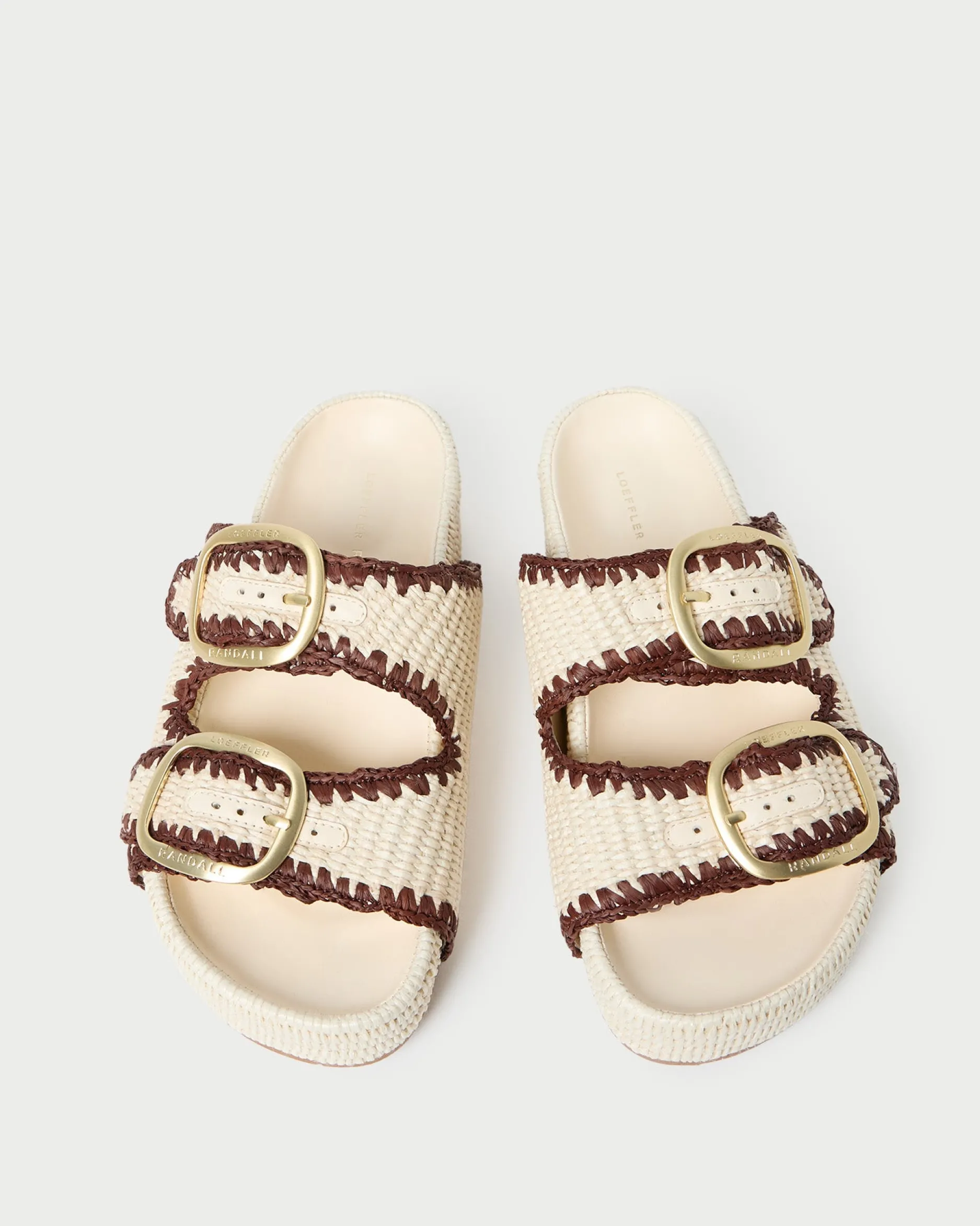 Loeffler Randall Theo Cream Raffia Footbed Sandal